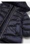 Baby Girl Hooded Inflatable Coat Navy Blue 2440 - 3