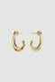 Voluminous Oval Hoop Earrings - Gold - 2