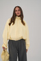 Positano Drawstring Detail Yellow Bomber Jacket - 6