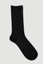 Stone Detailed Long Socks - Black