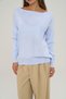 Sisu Boat Neck t Sleeve Blue Knitwear Sweater - 7