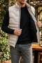 1220 Men's Puffer Vest with Stand Collar, Zipper Pockets, Regular Fit - 4