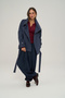 Malta Belted Navy Blue Short Trench Coat - 6