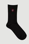 Dreamer Collection Embroidery Detailed Cotton Socks - Black