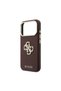iPhone 18 Pro Max Compatible Case Licensed 4g Large Stone Resin Logo Pu Leather Cover Claret Red - 6