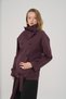 Malta Belted Burgundy Short Trench Coat - 4