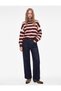 Long Sleeve Crew Neck Striped Sweater