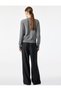 Long Sleeve Crew Neck Wool Knit Sweater - 4