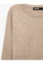 Long Sleeve Crew Neck Wool Knit Sweater - 8