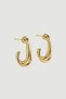 Voluminous Oval Hoop Earrings - Gold - 3