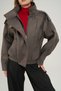 Kristo Zippered Smoked Suede Jacket