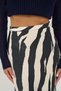 Cow Pattern Black Satin Skirt - 7