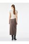 Basic Knitwear Skirt with Elastic Waist - 3