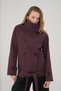 Malta Belted Burgundy Short Trench Coat - 6