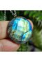 Labrodit Natural Stone Necklace - 11 - Stone of Change and Transformation - Steel Chain - Only Hand Made - 6