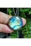 Labrodit Natural Stone Necklace - 11 - Stone of Change and Transformation - Steel Chain - Only Hand Made - 3