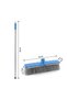 Floor Cleaning Brush with Attached Wiper 118 cm Long Metal Handle, Blue - 6