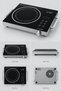Portable Electric Ceramic Cooktop, Single Burner Infrared Hot Plate, Digital Display Knob Control Countertop Stove, Compatible with All Cookware for Home Kitchen Camping - 4