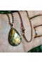 Labrodit Natural Stone Necklace - 10 - Stone of Change and Transformation - Steel Chain - Only Hand Made - 4