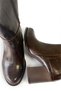 Women's Dream Brown Crocodile Patent Leather Knee-High Boots - 3