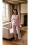 Women's Plus Size Winter Patterned Cotton Long Sleeve Pajama Set