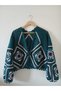 Hand Knitted Motif Cardigan