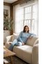 Women's Winter Plus Size Embroidery Detailed Buttoned Collar Comfortable Pajama Set - 4