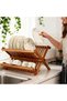 Teak Dish Rack, 2 Tier Stand Drainer - 2