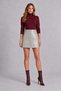 Crocodile Water Green Genuine Leather Mini Skirt - 2