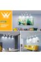 طقم إضاءة LED للمسارات، كشافات سقفية قابلة للدوران بسهولة، تتضمن 4 مصابيح LED GU10 - 2