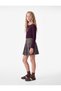 Teddy Bear Embroidered Camisole Slim Fit Crew Neck Long Sleeve Cotton T-Shirt - 3