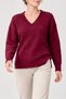 Women's V-Neck Soft Textured Side Slit Knitwear Sweater My4535 - 3