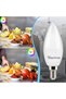 مصباح LED E14 على شكل شمعة، يعادل 30 واط، أبيض دافئ، عبوة من 6 قطع - 2