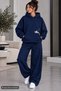 Printed Hoodie with Pocket Detail Printed Bottom and Top Tracksuit-Hoodie Sweatshirt Set Oversize Model