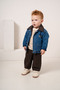 Baby Boy & Child Original Denim Jeans Jacket Striped Sweat Pants 3-Piece Set - 7