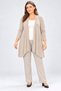 Plus Size Soft Fabric Long Sleeve Cardigan