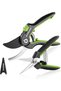 2-Piece Pruning Secateurs Set with Labor-Saving Spring
