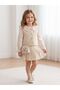 Girl's 4-Piece Stylish Tweed Set - Cotton Shirt, Vest, Pleated Skirt and Bag Set