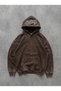 Black Oversize Hooded Sweatshirt Cotton Printed Unisex