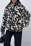 Women's Floral Motif Pocket Soft Textured Plush Jacket - 7