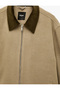 Contrast Collar Long Sleeve Zipper Pocket Sports Jacket - 3