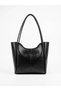 Women's Black Zippered Soft Textured Shoulder Bag
