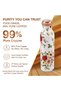 Copper Water Bottle 1 Litre, 99% Pure Copper Bottle with Leakproof Screw Cap, Handmade Marbled Design, Reusable Water Bottle for Home, Office & Travel - 6