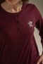Modal Cotton Soft Textured Women's Pajama Set Long Sleeve Plus Size Option - 5