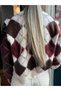 Baklava Patterned Soft Wool Knitwear Cardigan - 3