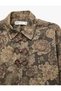 Floral Patterned Fancy Buttoned Comfortable Fit Classic Collar Zippered Denim Jacket - 7