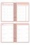 2027 Year A5 Weekly Planner Spiral Bound 15X21 cm - 12 Months - Cherry with Motivational Pages - 8