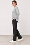 Women's V-Neck Soft Textured Side Slit Knitwear Sweater My4535 - 3