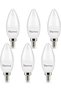 مصباح LED E14 على شكل شمعة، يعادل 30 واط، أبيض دافئ، عبوة من 6 قطع