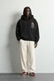 Men's 99 Carpet Pattern Patch Embroidered Hooded Oversize Sweatshirt - 4
